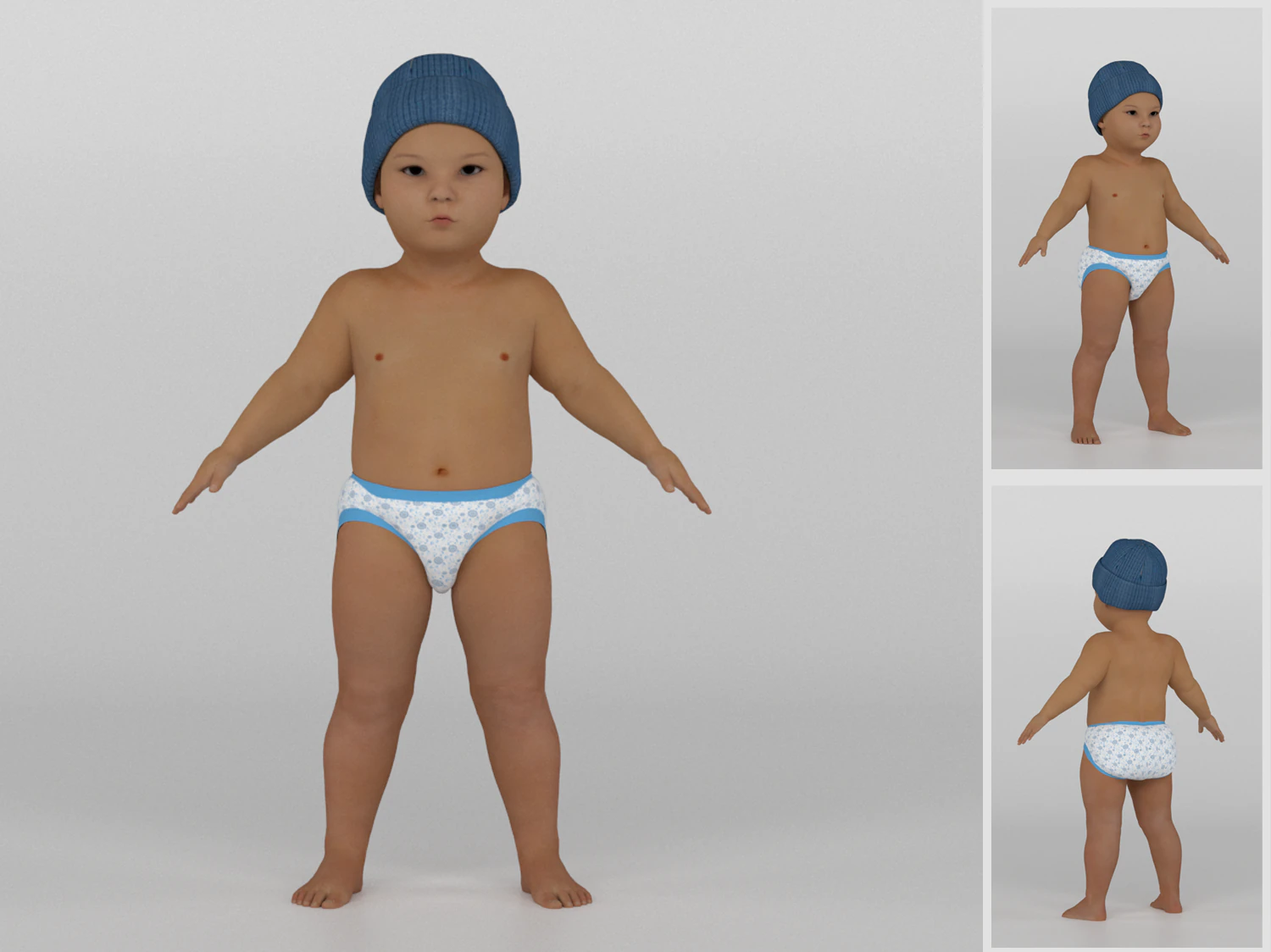 Crian&ccedil;a pequena Modelo 3D .c4d .max .obj .3ds .fbx .stl .blend 