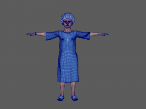 Child Patient with Blue Gown 3D Model