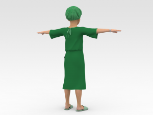 Child Patient with Green Gown Modelo 3D