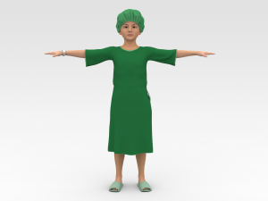 Child Patient with Green Gown Modelo 3D