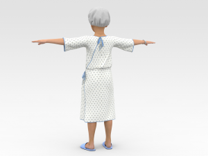 Child Patient with White Gown Modelo 3D