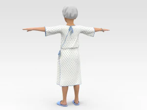 Child Patient with White Gown 3D Model