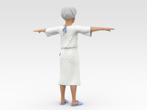 Child Patient with White Gown Modelo 3D
