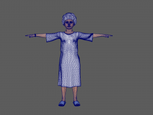 Child Patient with White Gown Modelo 3D