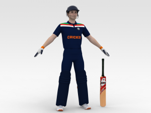 Cricket Batsman 3D Модель