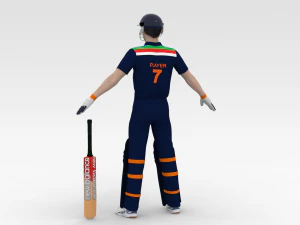 Cricket Batsman 3D Model