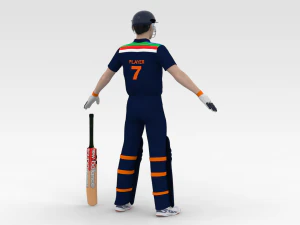 Cricket Batsman 3D Model