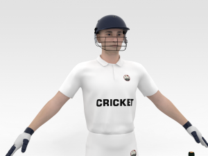Cricket Batsman Modelo 3D