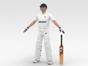 Cricket Batsman Modelo 3D