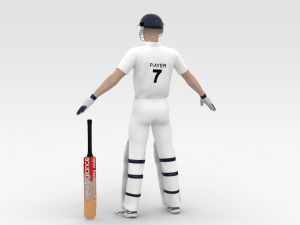 Cricket Batsman Modelo 3D
