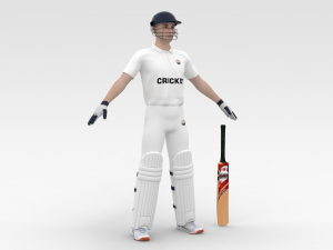 Cricket Batsman Modelo 3D