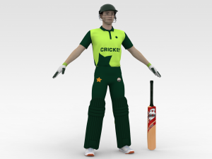 Cricket Batsman 3D Модель