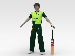 Cricket Batsman Modelo 3D