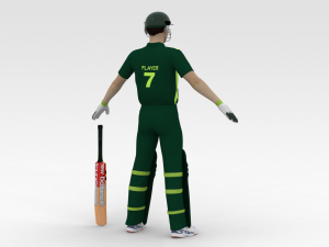 Cricket Batsman Modelo 3D
