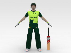 Cricket Batsman Modelo 3D