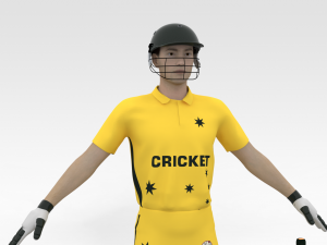 Cricket Batsman 3D Model