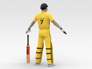 Cricket Batsman 3D Model