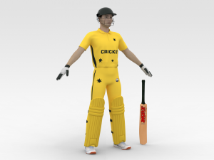 Cricket Batsman 3D Model