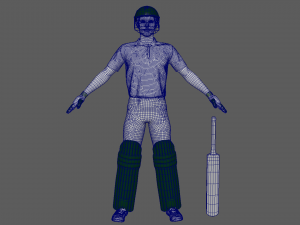 Cricket Batsman 3D Model