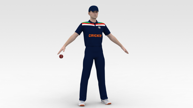 Cricket Bowler 3D-Modell .c4d .max .obj .3ds .fbx .stl .blend 