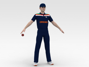 Cricket Bowler 3D Model