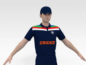 Giocatore di cricket Modello 3D