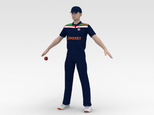 Cricket Bowler 3D-Modell