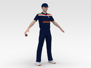Cricket Bowler 3D-Modell