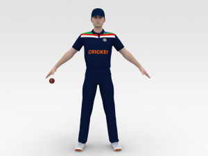Cricket Bowler 3D-Modell