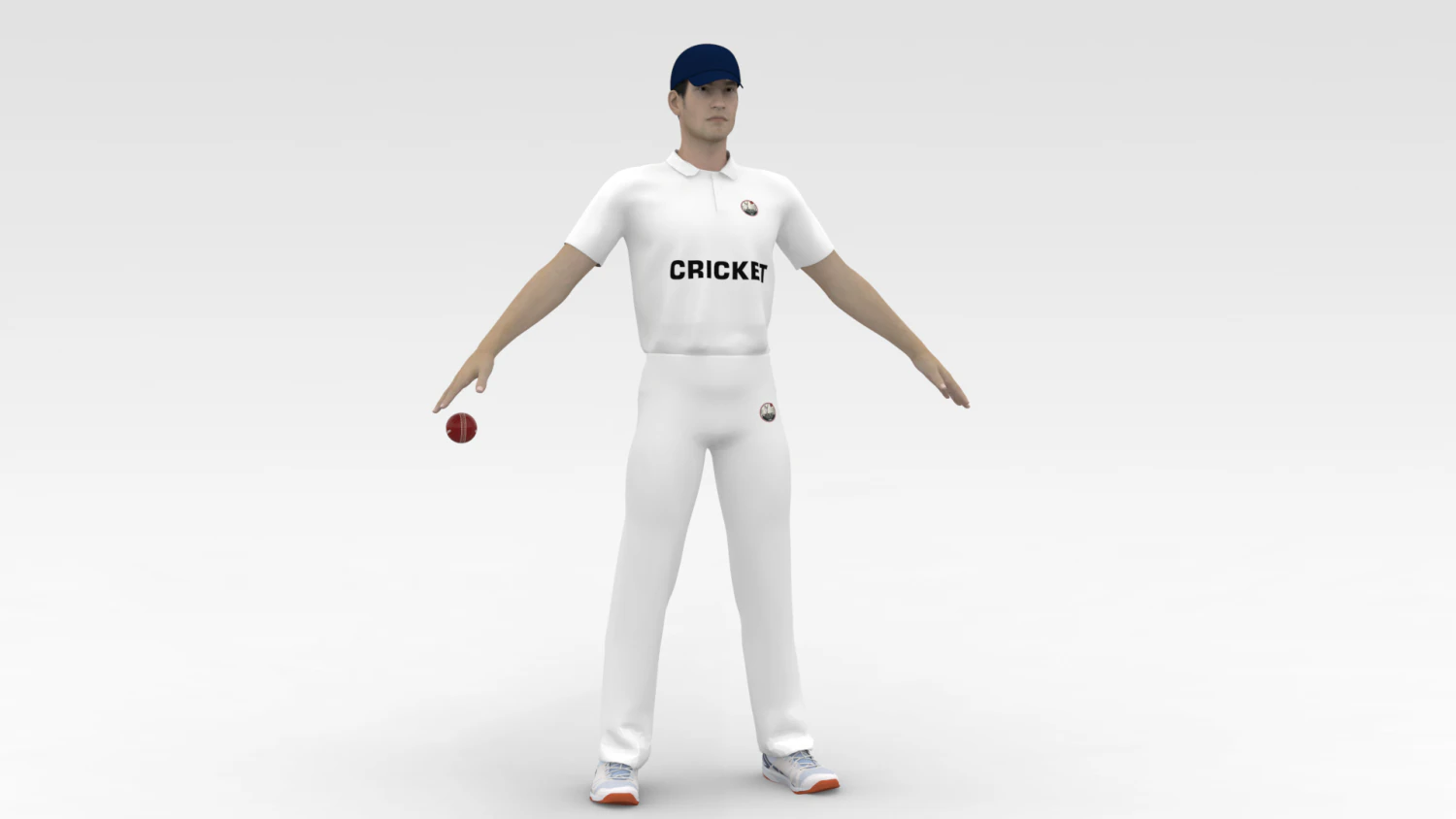 Jogador de cr&iacute;quete Modelo 3D .c4d .max .obj .3ds .fbx .stl .blend 