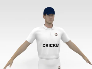 Jogador de cr&iacute;quete Modelo 3D