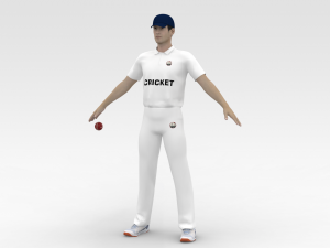 Cricket Bowler 3D Model