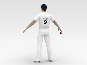Cricket Bowler 3D Model