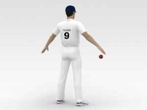 Cricket Bowler 3D Model