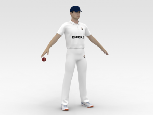 Cricket Bowler 3D Model