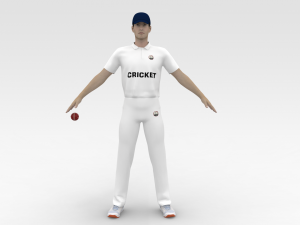 Cricket Bowler 3D Model