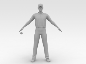 Cricket Bowler 3D Model