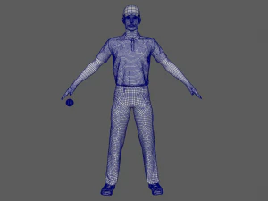 Jogador de cr&iacute;quete Modelo 3D