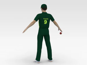 Cricket Bowler 3D Model