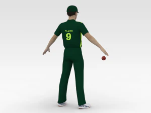Cricket Bowler 3D Model