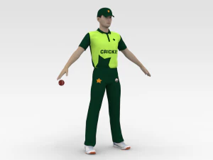 Cricket Bowler 3D Model