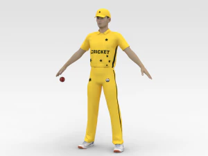 Cricket Bowler 3D Model