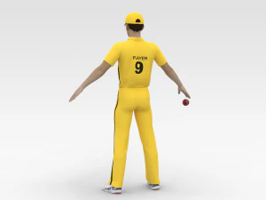 Cricket Bowler 3D Model