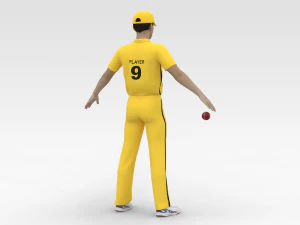Cricket Bowler 3D Model