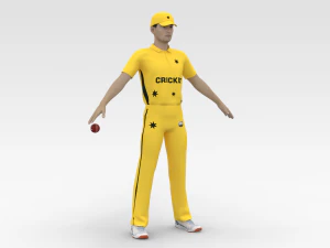Cricket Bowler 3D Model