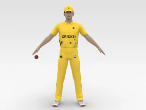 Cricket Bowler 3D Model