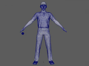 Cricket Bowler 3D Model