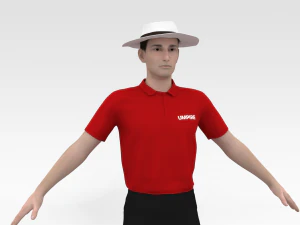 &Aacute;rbitro de cr&iacute;quet Modelo 3D