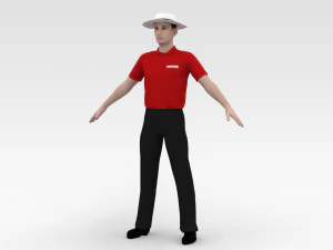 &Aacute;rbitro de cr&iacute;quet Modelo 3D