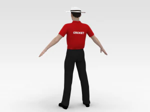 &Aacute;rbitro de cr&iacute;quet Modelo 3D